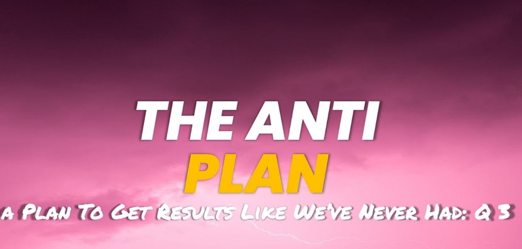 The Anti Plan workshop banner